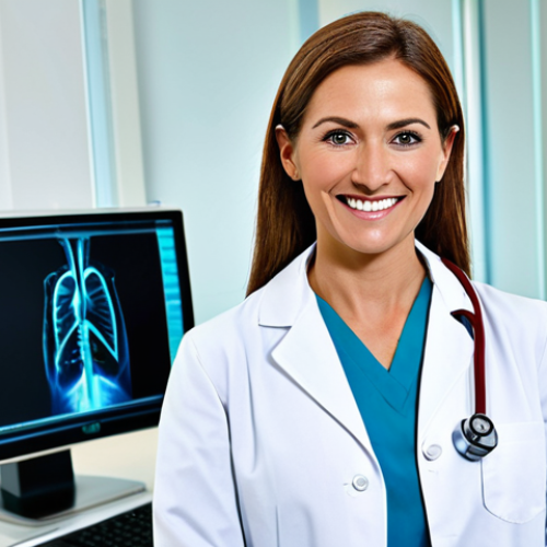 Home 17 **
* **Subject:** A professional female doctor in a clinic, smiling reassuringly.
* **Clothing:** Fully clothed in a clean, modest lab coat, stethoscope around her neck.
* **Environment:** Bright, modern clinic setting with medical equipment in the background.
* **Qualities:** High-resolution, professional lighting, perfect anatomy, appropriate content, safe for work, family-friendly.
**